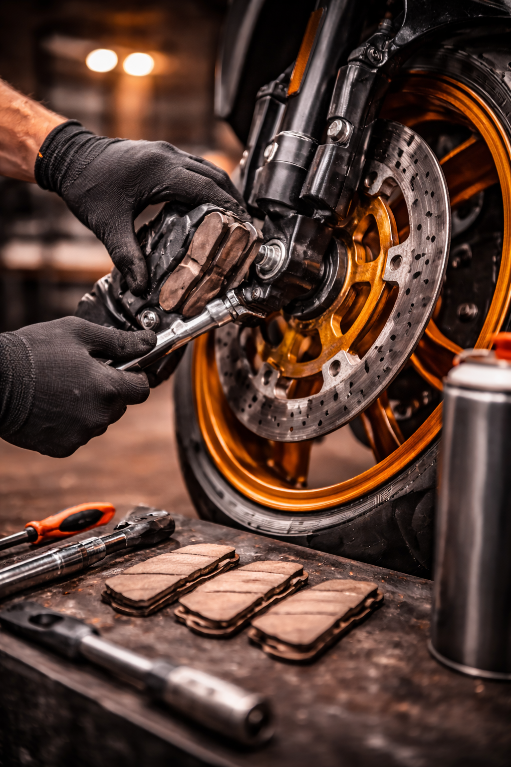 Brake and safety repairs for motorcycles